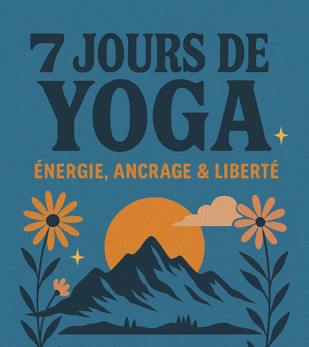 Visuel pour le programme en ligne 7 jours de Yoga - Coloré et plein de vie - Le Yoga par Elsa